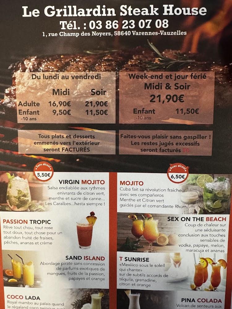 Le Grillardin - Steak House - Menu Image 1